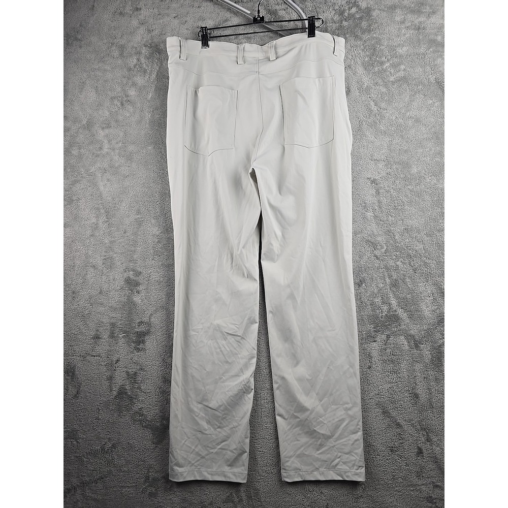 Graham Luxe All Time Pants Mens 36x30 Light Gray Stretch Golf Performance Soft‎ - Picture 2 of 10